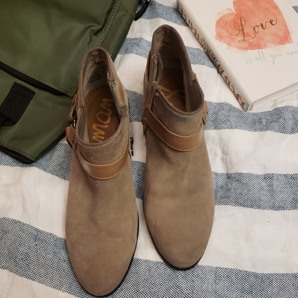 Sam Edelman Tan Ankle Boots 7 - Picture 3 of 6